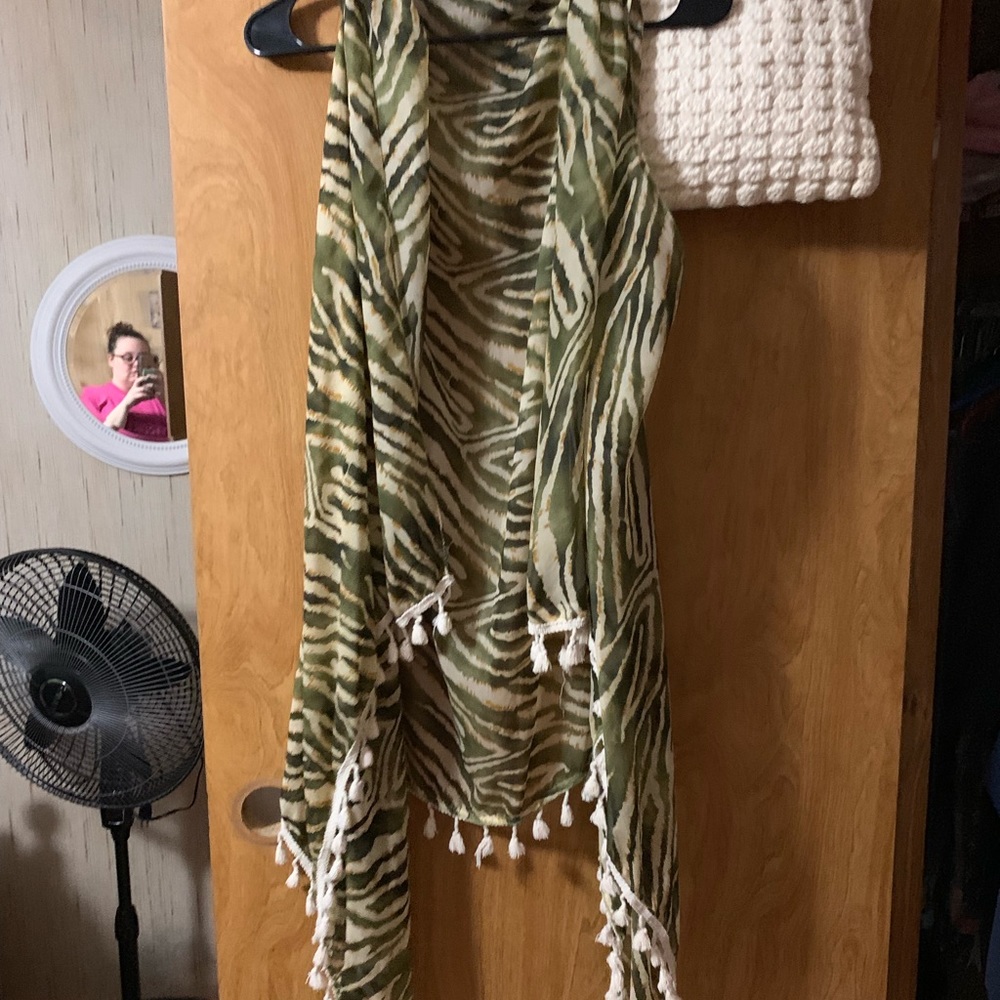 Green zebra cover up